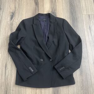 J.Crew Dover Blazer Womens Size 10 Black Classic Preppy Suit Jacket J7761